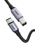 UGREEN USB-C till USB-B 2.0 Skrivarkabel, 3m