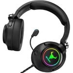 Kikc ET600 Xbox One Headset, PS4 Headset for PS5, PSP, PC, Video Game, Laptop, Mac. (Rotating Ear Shell, Storage Swivel Microphone)