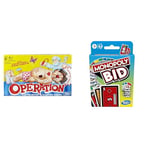 Hasbro Gaming Classic Operation Game, Electronic Board Game with Cards, Indoor Game for Kids Ages 6 and Up & Monopoly Bid Game, Quick-Playing Card Game For 4 Players
