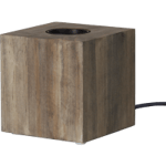 Lampfot Kub E27 | 9cm | brun [Star Trading]