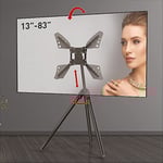 Barkan Tripod Easel 13-83 inch with Tilt and Height Adjustment TV Stand, Holds Up to 50 Kg, Glossy finish, 5 Year Warranty, TV Mount Base, Fits LED OLED LCD
