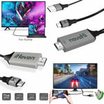 Usb Type C Hdmi Thunderbolt 3 Cable Usbc Phone To Tv For Samsung Huawei Macbook