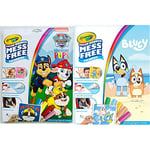 CRAYOLA Paw Patrol Mighty Pups Color Wonder Mess Free Book Colour Wonder Bluey, Mess Free Colouring Pages With 5 Markers Included