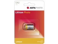 AgfaPhoto CR2, Engangsbatteri, Litium, 3 V, Grå, Röd