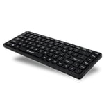 TELLUR Wireless Keyboard, Mini Wireless Keyboard for PC, Laptop, Smart TV, 2.4Ghz Nano USB Receiver, International QWERTY Layout, Silent and Slim (Black)