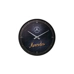 Nostalgic Art Wall Clock Mercedes Logo Silver & Gold