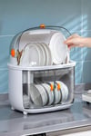 2 Tier Kitchen Dish Rack with Lid
