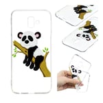Samsung Galaxy J6 Plus (2018) patterned soft case - Panda Climbing Tree Flerfärgad