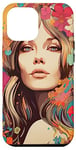 Coque pour iPhone 15 Pro Max Femme Années 70 Design Art Rétro-Nostalgie Culture Pop