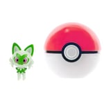 Pokémon Clip ‘N’ Go Sprigatito and Poké Ball - Includes 2-Inch Battle Figure and Poké Ball Accessory