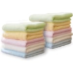 10 st Bambu Ansiktshanddukar Baby Ansiktshanddukar Handdukssats för Badrum-Hotell-Spa-Kök Flerfunktions Ansiktshanddukar Fingertoppshanddukar och Ansiktshanddukar 25x25cm
