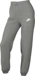 Nike DQ5800-063 W NSW Club FLC Mr OS Pant Pants Femme DK Grey Heather/White Taille S-S