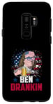 Coque pour Galaxy S9+ Ben Drankin 4 juillet Ben Franklin USA Flag