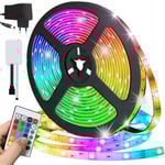 RGB LED-LISTA UTOMHUS 230V FÖR TV 5M 3528 STARK RUMSFJÄRRKONTROLL