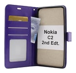 Crazy Horse Wallet Nokia C2 2nd Edition (Lila)
