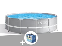 Kit piscine tubulaire Intex Prism Frame ronde 3,66 x 1,22 m + Bâche à bulles