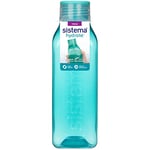 Sistema Square Water Bottle | 725 ml | BPA Free Water Bottle | Seal Tight Lid | Easy Grip Sides | Any one- Assorted Colours
