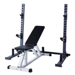 YFFSS Weights Bench, Adjustable Benches Squat Rack Weight Table Multifunctional Squat Rack Adjustable Barbell Rack Home Fitness Equipment Weight Bench Bench Press Rack Benches (Color : Black)