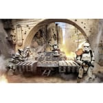 Komar - Papier Peint intissé panoramique Tanktrooper et stormtroopers à l'attaque - Star Wars 400X250CM