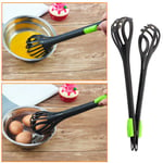 Nylon Whisk Multi-Functional Balloon Whisk Egg Beater Dual Purpose Food Clip Manual Blender Mixer Baking Tool Holding Mixing Clamping for Kitchen