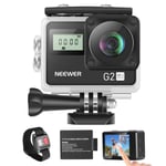 Neewer G2 4K WiFi Sports Action Camera with Touch Screen Ultra HD Waterproof DV Camcorder 12MP 4K/30FPS EIS 170 Degree Wide Angle WiFi Sports Cam with Remote/Battery and Mounting Accessories Kit