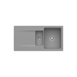 Villeroy&boch - Evier 1 bac 1/2 villeroy et boch Siluet 60 r Stone CeramicPlus - Gris stone CeramicPlus