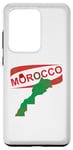 Coque pour Galaxy S20 Ultra Carte complète du Maroc avec drapeau et emblème royal