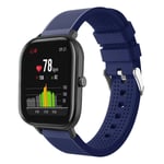 Amazfit GTS / Bip Lite stripe silicone watch band - Dark Blue