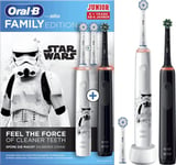 Oral-B Family Edition - 1 Oral-B Pro 3 och 1 Oral-B Junior - Elektriska tandborstar