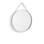 HAY - Strap Mirror No 2 Ø70 - Light Grey - Väggspeglar