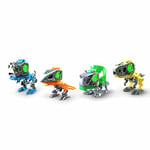 Silverlit YCOO Pack 4 Robots Dinosaure à Construire 9cm, Effets Sonores Et Lumineux, Jouet à Collectionner, Dès 5 Ans