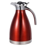 Coffee Pots Insulated Pot,Stainless Steel Coffee Tea Pot Double Wall Vacuum Insulated Thermo Jug Hot Water Bottle(1.5L-A型 塑料柄 红色)