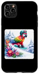 Coque pour iPhone 11 Pro Max Parrot Snowboards Casque de snowboard Motif fleurs glacées