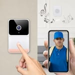 Sunxury - Sonnette intelligente avec caméra, WiFi 2,4 g, sonnette vidéo à distance sans fil intelligente, sonnette visuelle intelligente Ding Dong