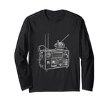 Vintage CB Radio Sketch Long Sleeve T-Shirt
