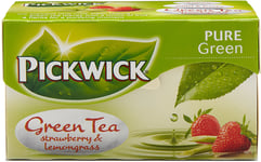 Pickwick Grøn te m. jordbær & citrongræs, 20 breve