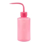 Ögonfransrengöringsflaska Armbågspip Läckagesäker tom plastsklämtvättflaska för fransförlängning Rosa 250ml