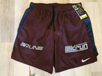 Nike Dry Stride Wild Running Shorts Sz M Burgundy Blue CU6060 624