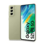 Samsung Galaxy S21 FE 5G Smartphone Android 128 Go SIM Free Display 6,4" Dynamic AMOLED 2X, 3 caméras arrière, Olive [Version Italienne]