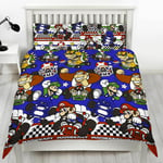 Nintendo Super Mario Kart Racer DOUBLE Duvet Cover Bedding Donkey Kong