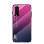 Multicolor Case for Oppo Find X2 Neo Case Gradient Clear Tempered Glass Cover Case Compatible with Oppo Find X2 Neo (Rose)