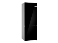 Bosch Serie | 6 KGN49LBCF - Kjøleskap/fryser - bunnfryser - bredde: 70 cm - dybde: 66.7 cm - høyde: 203 cm - 440 liter - Klasse C - svart