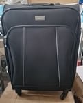 Antler Galaxy Exclusive 4 Wheel Medium Black Expanding Suitcase 67cm TSA Lock