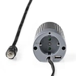 Nedis Power Inverter Modificeret sinus | Indgangsspænding: 12 V DC | Enhedens strømudgangsforbindelse: Type F (CEE 7/3) / USB-A | 230 V AC 50 Hz | 100 W | Peak-effekt: 200 W | Stik til cigarettænder | Sølv