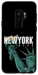 Coque pour Galaxy S9+ Enjoy Cool New York City Statue Of Liberty Skyline Graphic