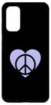 Galaxy S20 Lavender Purple Peace Sign Heart Case