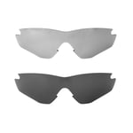 Walleva Titanium+Black Polarized Replacement Lenses For Oakley M2 XL Sunglasses