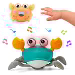 Baby Krypande Krabba Musikleksak, Toddler Elektronisk Lysande Krypande Leksak Med Automatisk