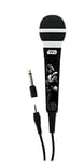 Lexibook Microphone Star Wars Rey Poe Finn BB-8, Jack 3,5 et Adaptateur 6,3 mm, Haute sensibilité, chanter avec les enfants ou entre amis, Noir, MIC100SW