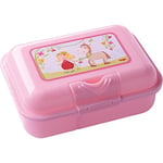 HABA Lunch Box Vicki & Pirli préparation Sandwich école-Goûter Enfant-Boite Rose Fille-Lavable, 300391